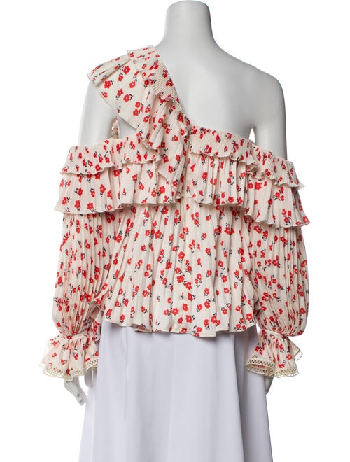 Self-Portrait Floral Print Cowl Neck Blouse