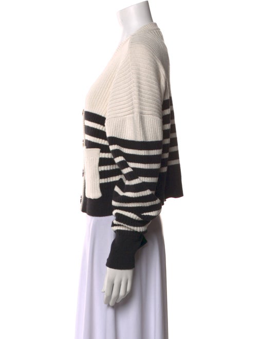 Self-Portrait Striped V-Neck Sweater