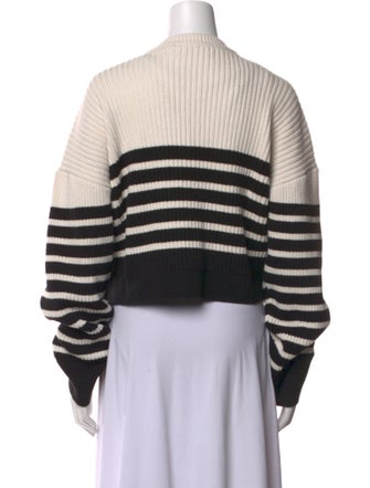 Self-Portrait Striped V-Neck Sweater