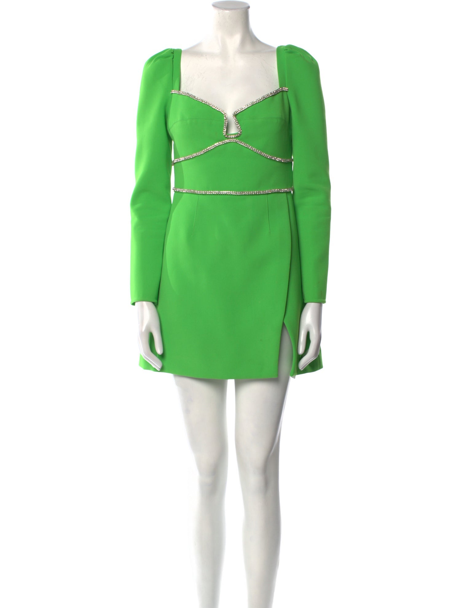 Self-Portrait V-Neck Mini Dress