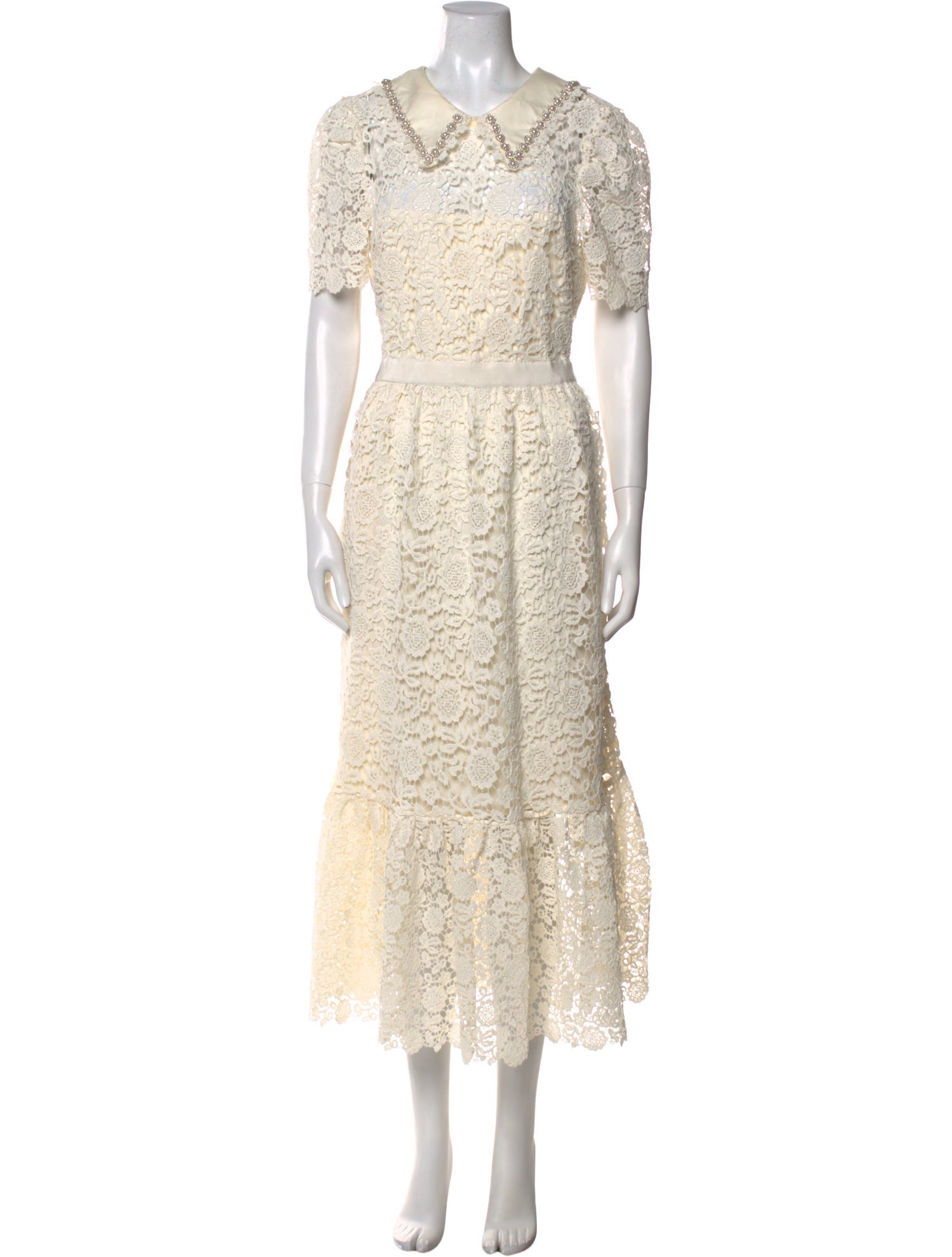 Self-Portrait Lace Pattern Long Dress