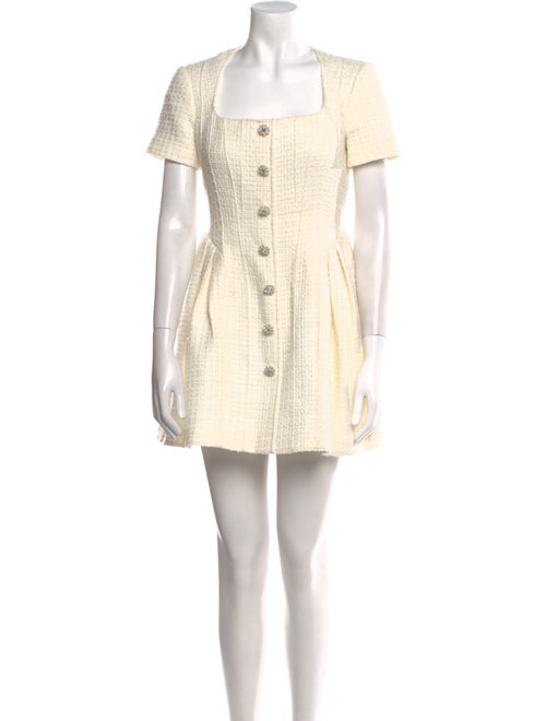 Self-Portrait Square Neckline Mini Dress