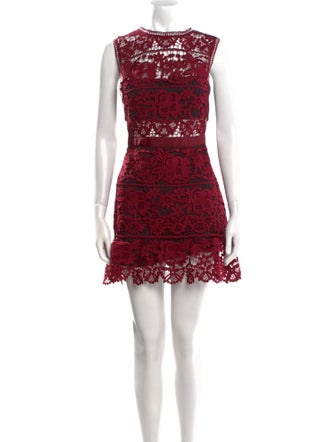 Self-Portrait Crochet Mini Dress