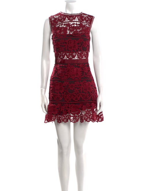 Self-Portrait Crochet Mini Dress