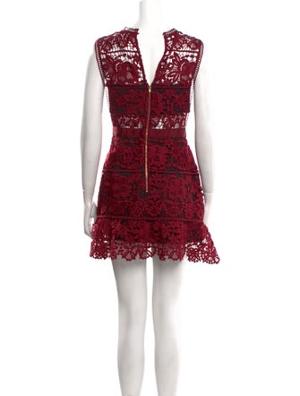 Self-Portrait Crochet Mini Dress