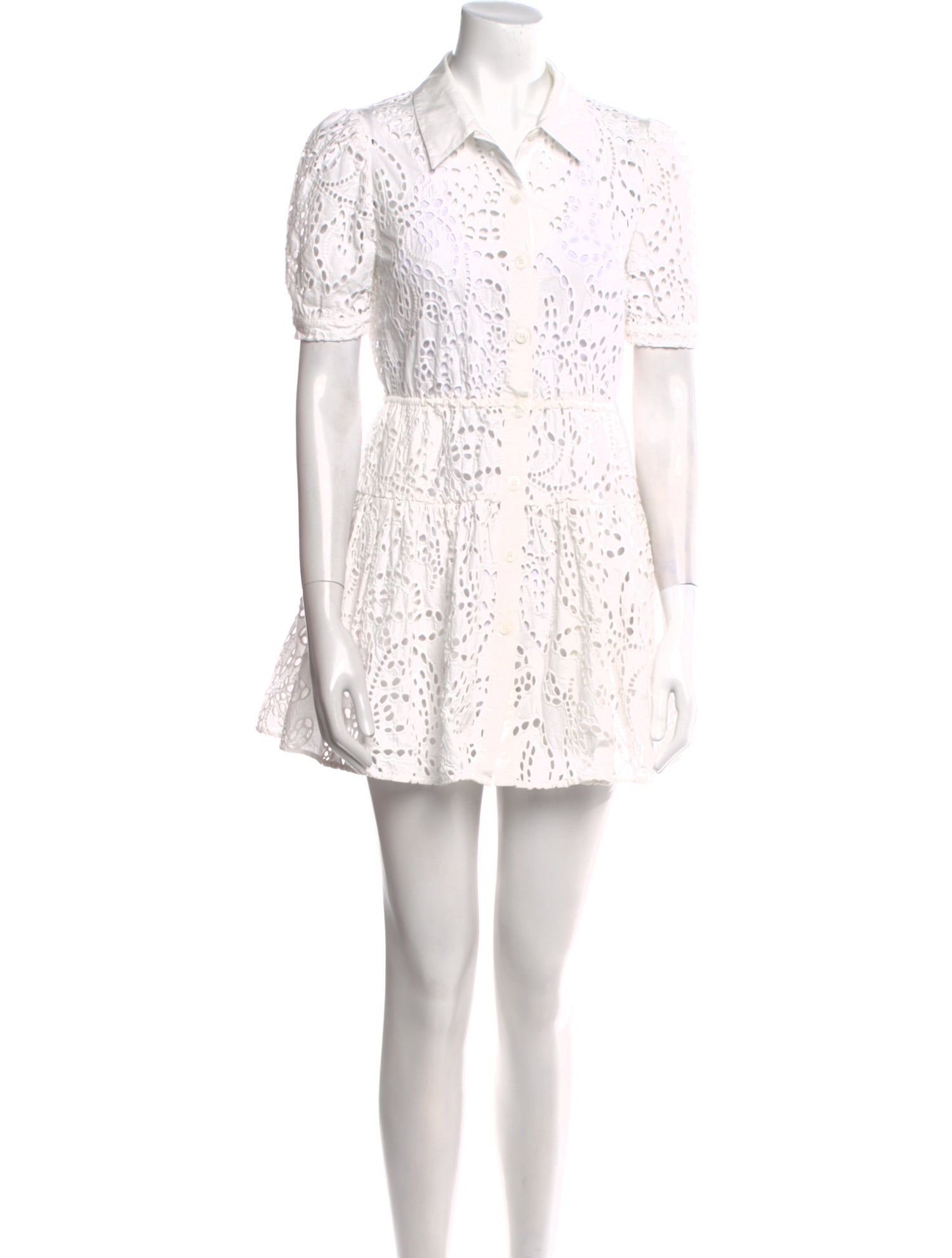 Self-Portrait Lace Pattern Mini Dress