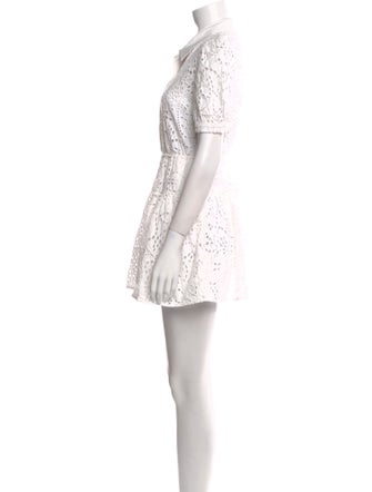 Self-Portrait Lace Pattern Mini Dress