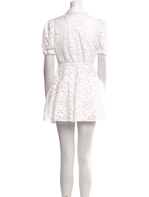 Self-Portrait Lace Pattern Mini Dress