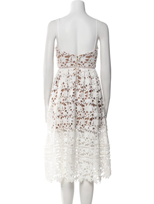 Self-Portrait Lace Pattern Midi Length Dress