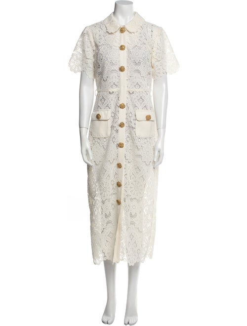 Self-Portrait Lace Pattern Long Dress