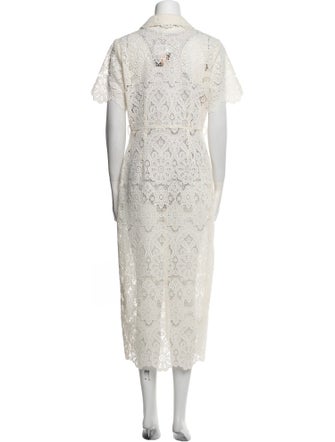 Self-Portrait Lace Pattern Long Dress