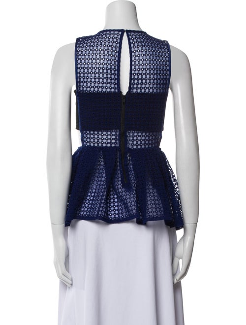 Self-Portrait Patterned Crew Neck Top