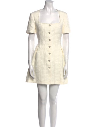 Self-Portrait Square Neckline Mini Dress