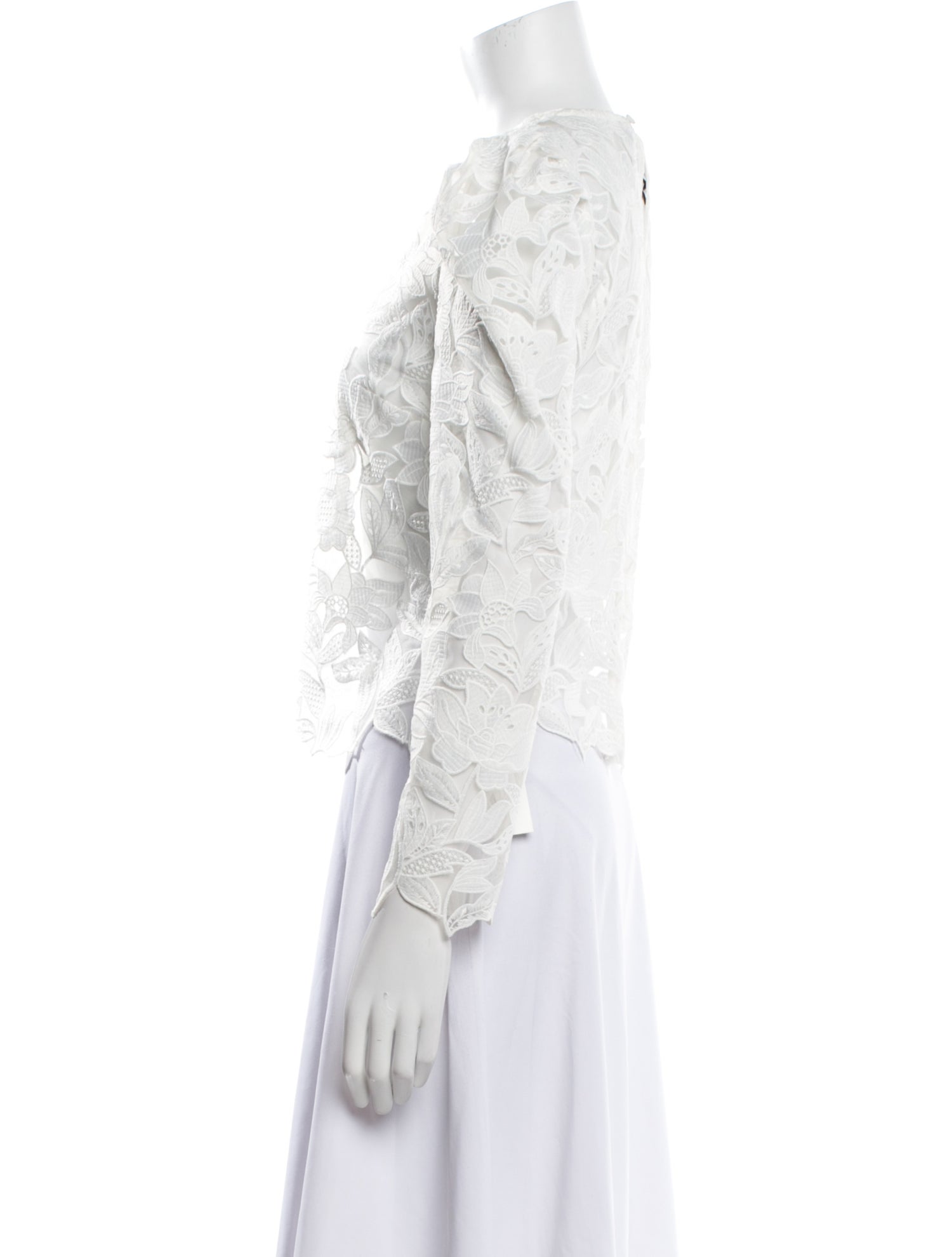 Self-Portrait Crochet Lace Pattern Crop Top