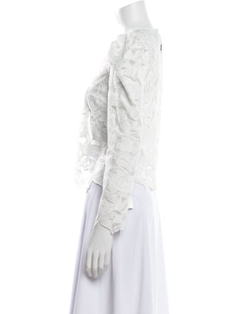 Self-Portrait Crochet Lace Pattern Crop Top