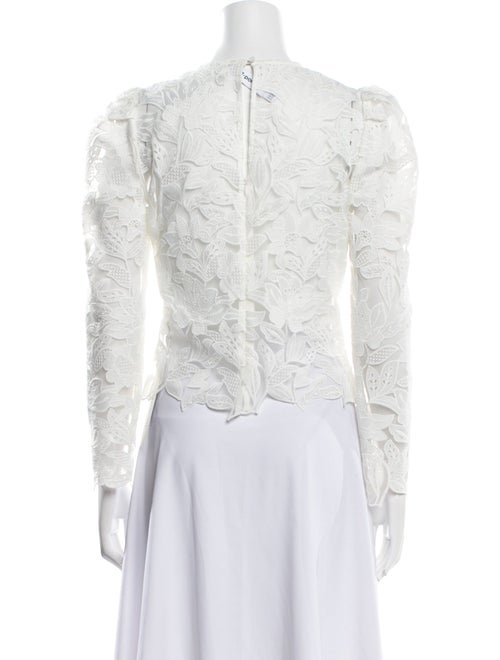 Self-Portrait Crochet Lace Pattern Crop Top