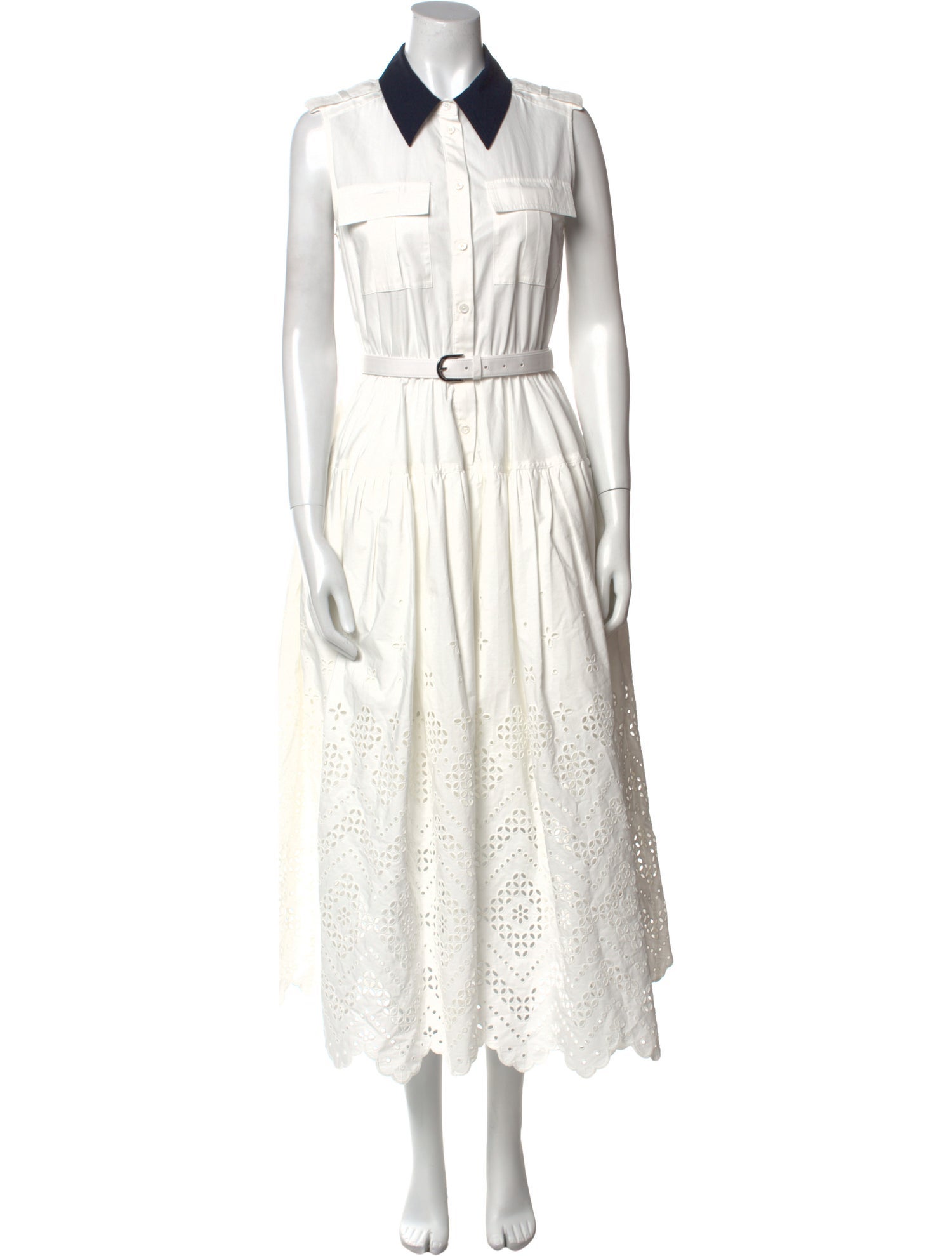 Self-Portrait Colorblock Pattern Long Dress