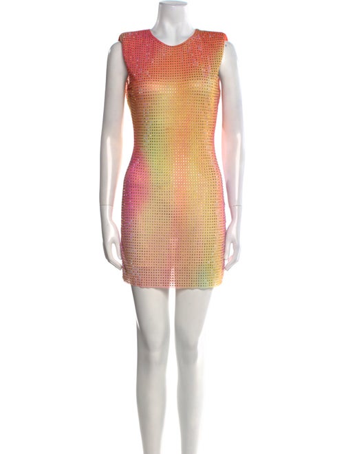 Self-Portrait Patterned Mini Dress