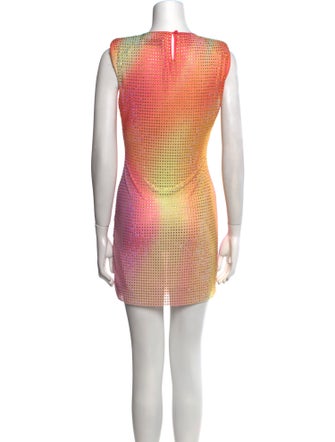 Self-Portrait Patterned Mini Dress