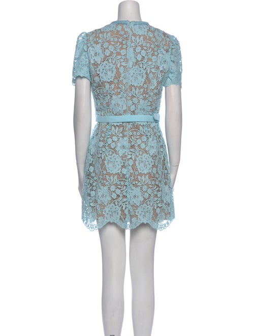 Self-Portrait Lace Pattern Mini Dress