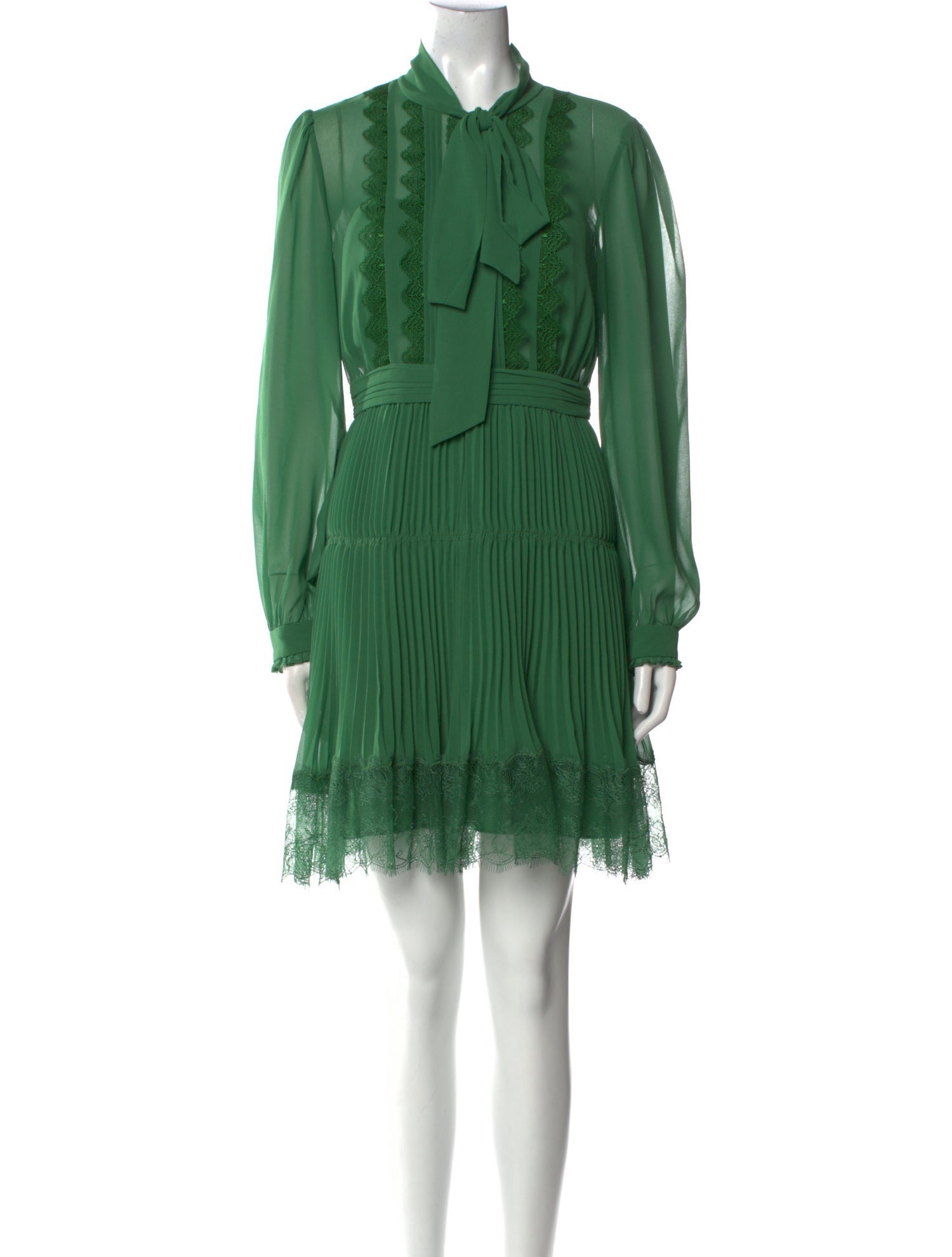 Self-Portrait V-Neck Knee-Length Dress