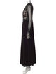 Self-Portrait Mock Neck Long Dress