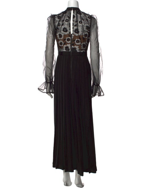 Self-Portrait Mock Neck Long Dress