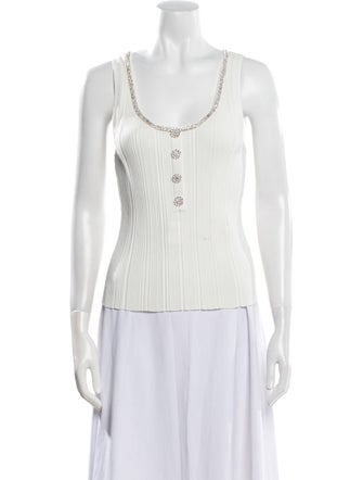 Self-Portrait Scoop Neck Sleeveless Top