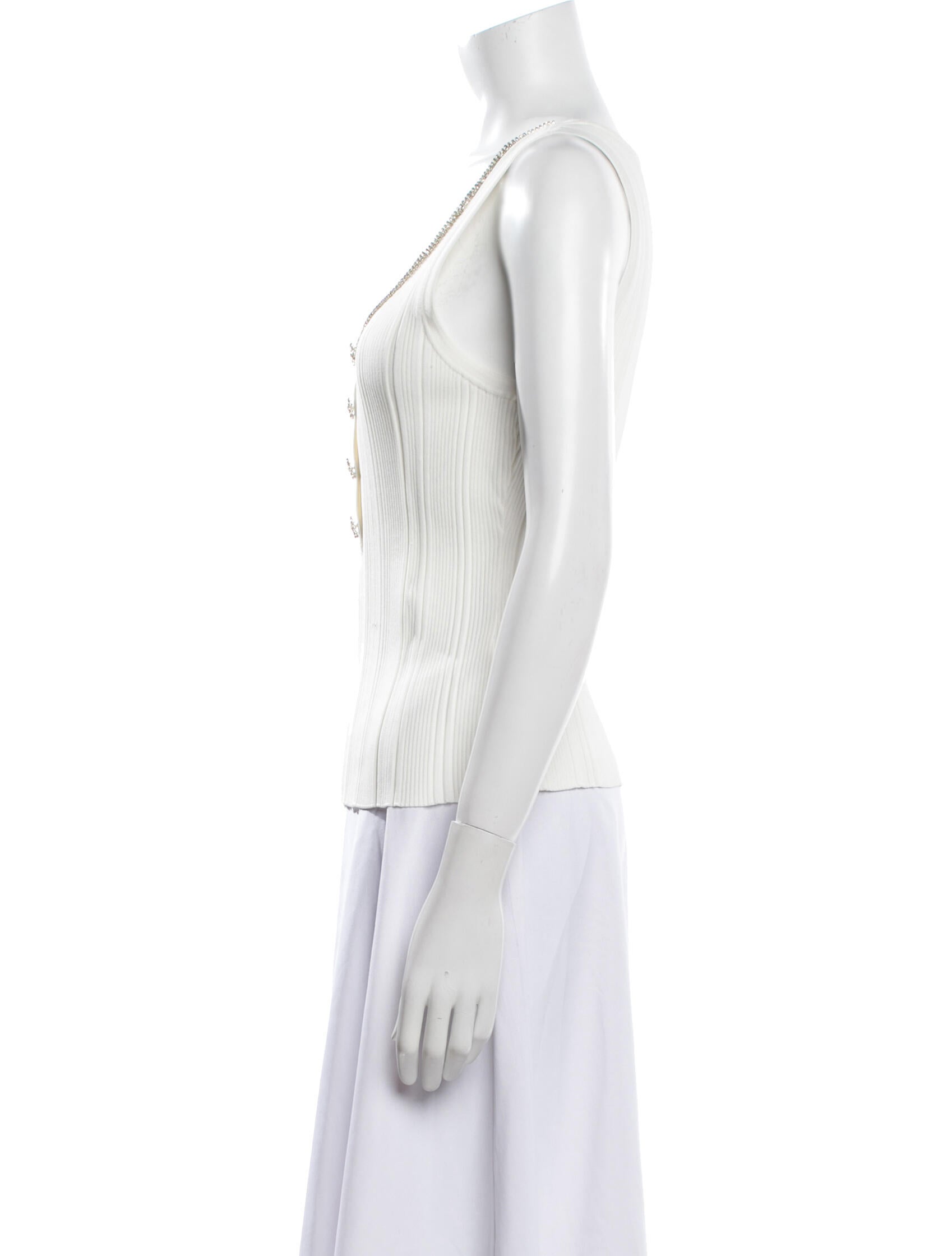 Self-Portrait Scoop Neck Sleeveless Top