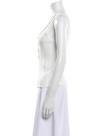 Self-Portrait Scoop Neck Sleeveless Top