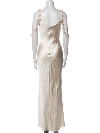 Self-Portrait Cowl Neck Long Dress