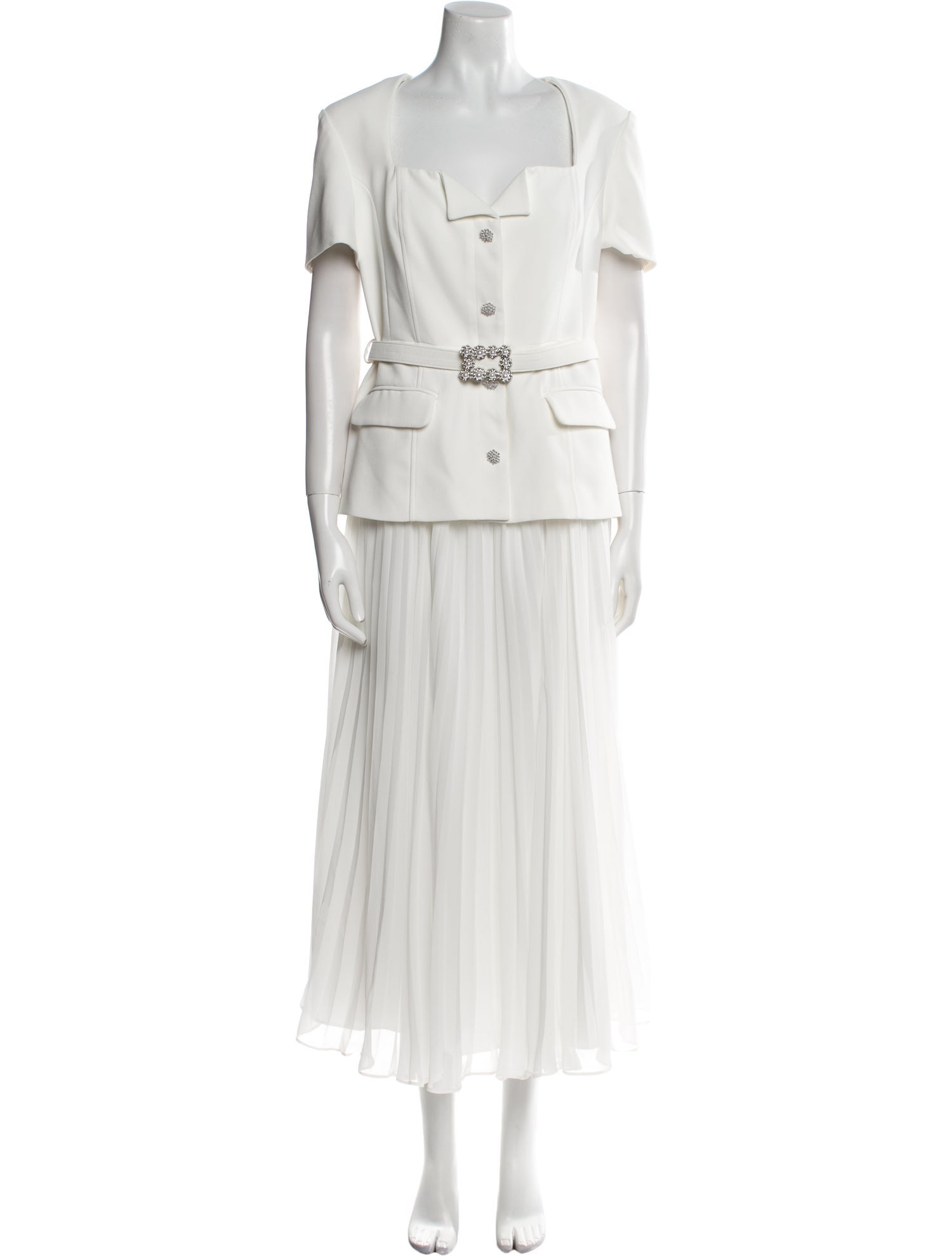 Self-Portrait Square Neckline Long Dress