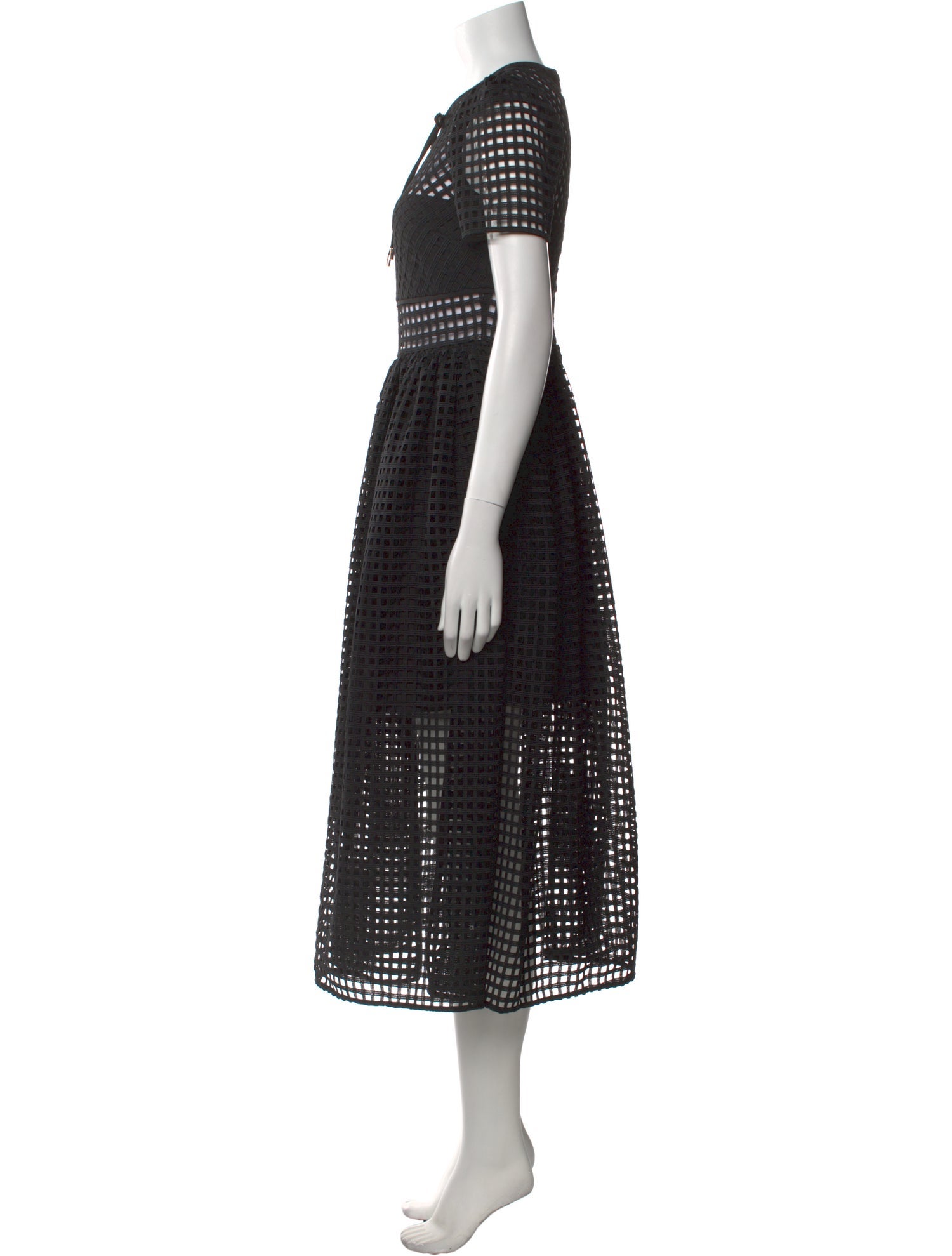 Self-Portrait Lace Pattern Long Dress