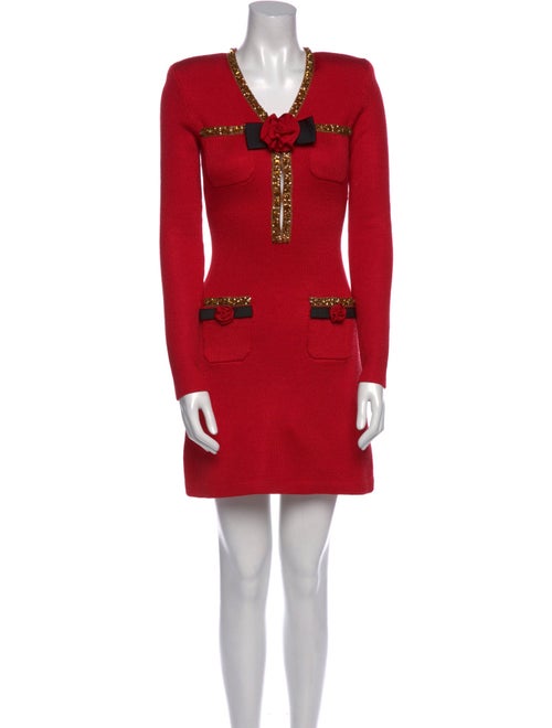 Self-Portrait Printed Mini Dress