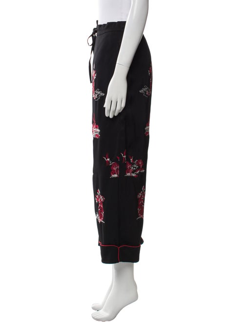 Self-Portrait Printed Wide Leg Pants