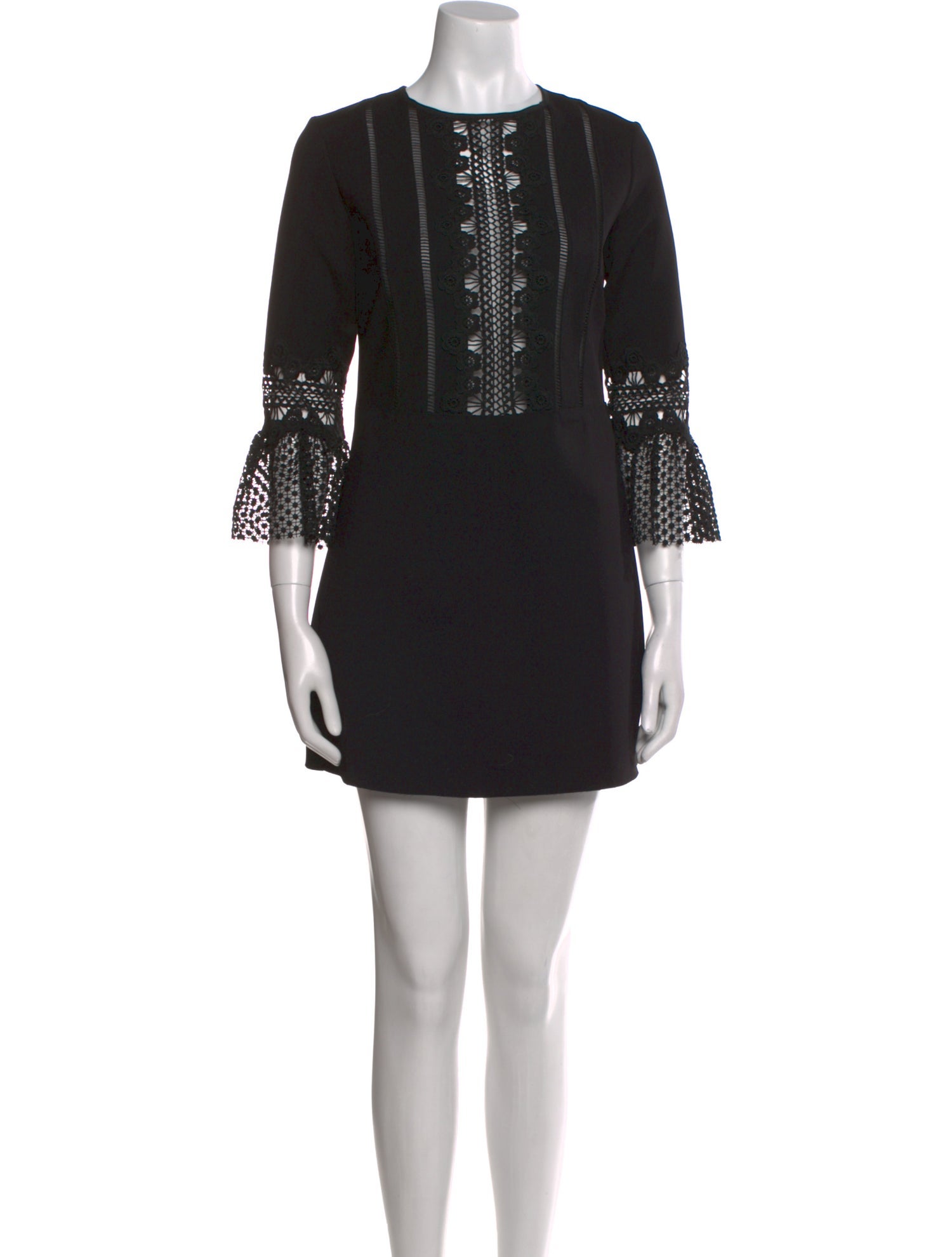 Self-Portrait Crew Neck Mini Dress