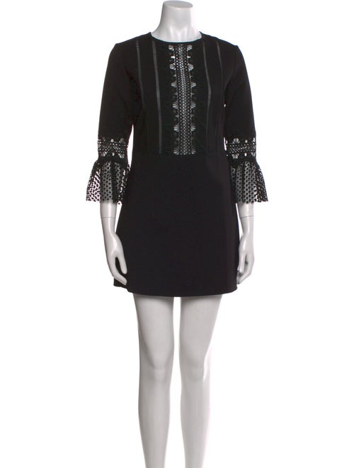 Self-Portrait Crew Neck Mini Dress