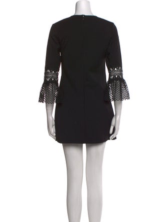 Self-Portrait Crew Neck Mini Dress