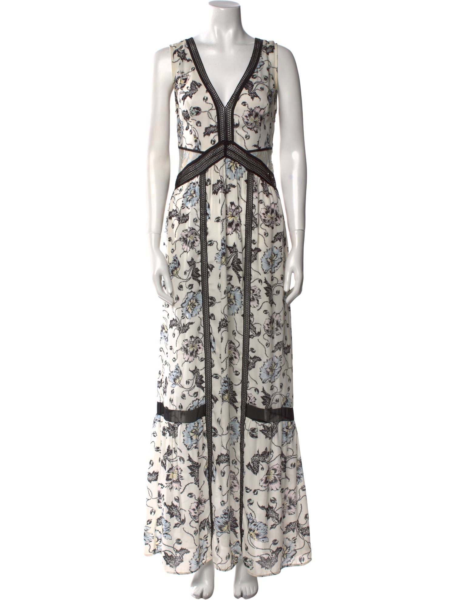 Self-Portrait Floral Print Long Dress