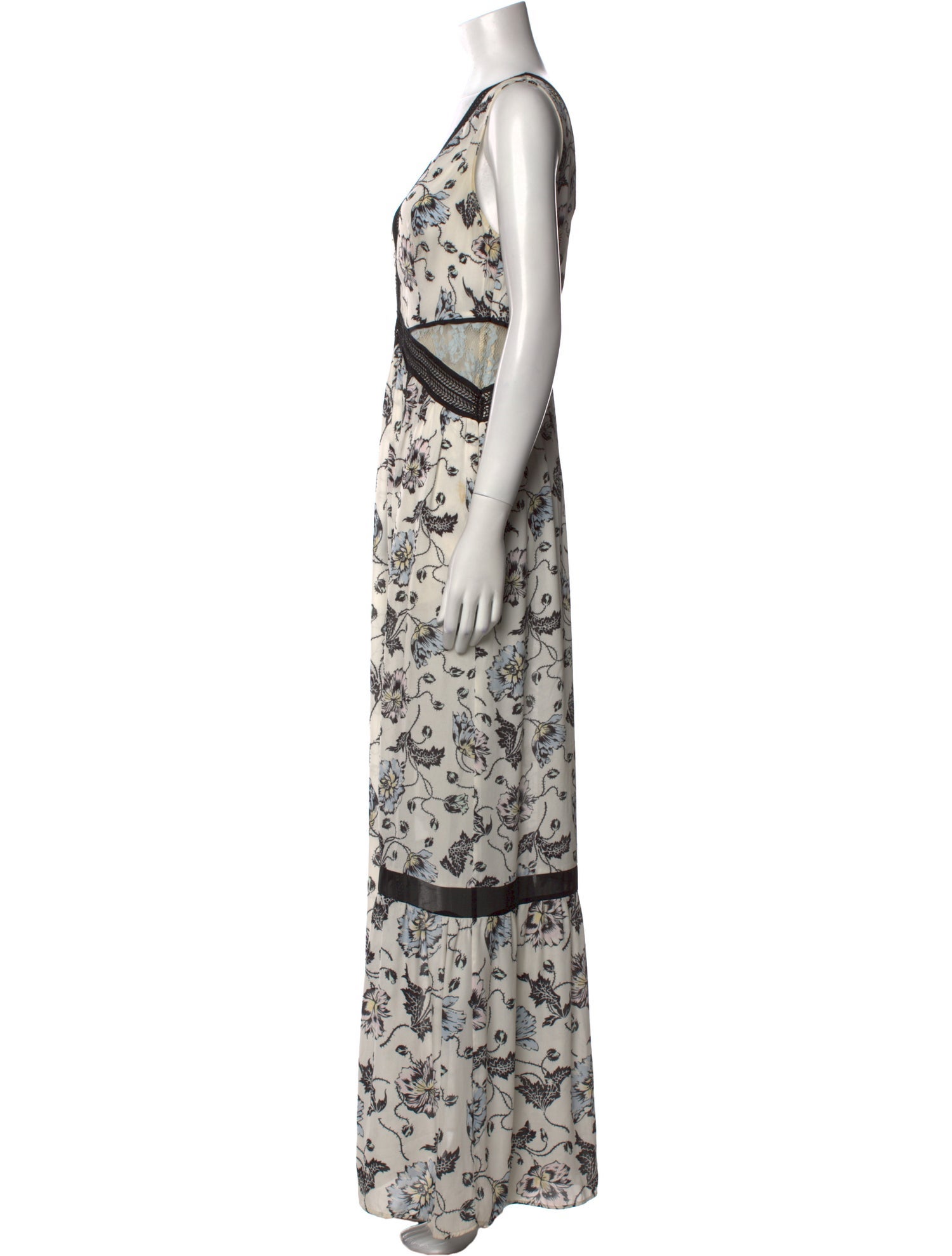 Self-Portrait Floral Print Long Dress