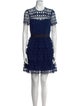 Self-Portrait Lace Pattern Mini Dress