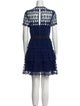 Self-Portrait Lace Pattern Mini Dress