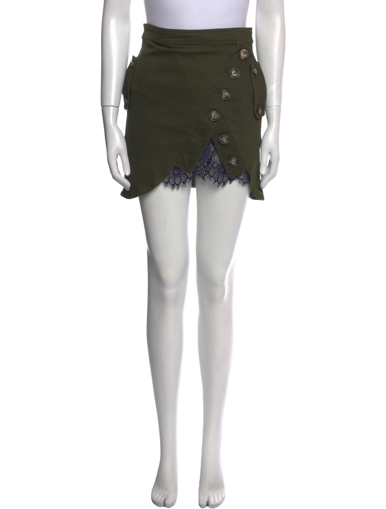 Self-Portrait Lace Trim Embellishment Mini Skirt