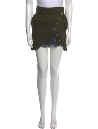 Self-Portrait Lace Trim Embellishment Mini Skirt