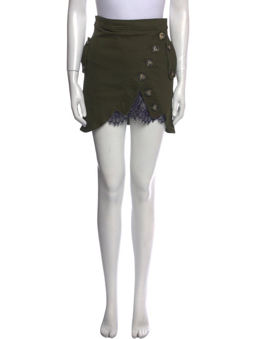 Self-Portrait Lace Trim Embellishment Mini Skirt