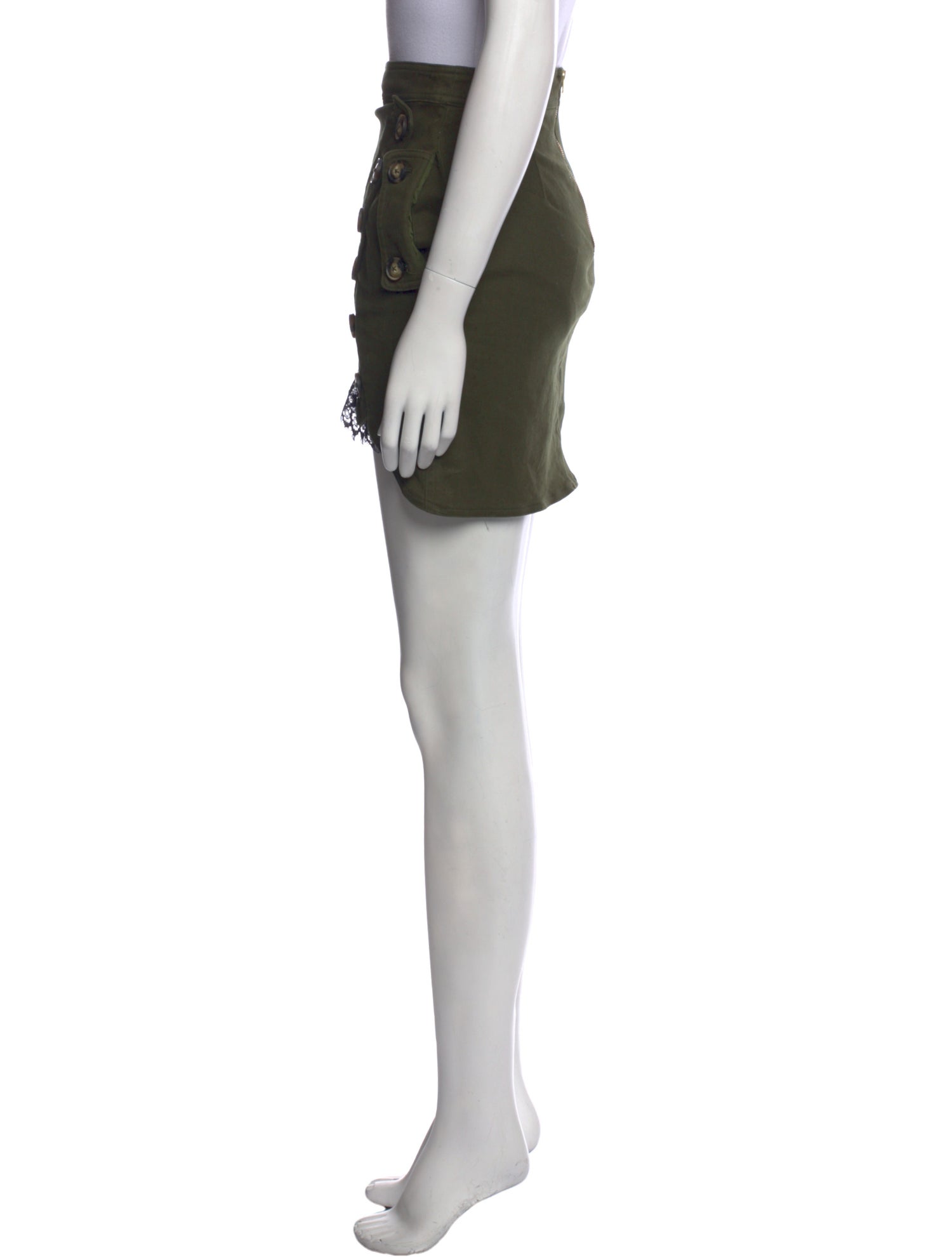 Self-Portrait Lace Trim Embellishment Mini Skirt