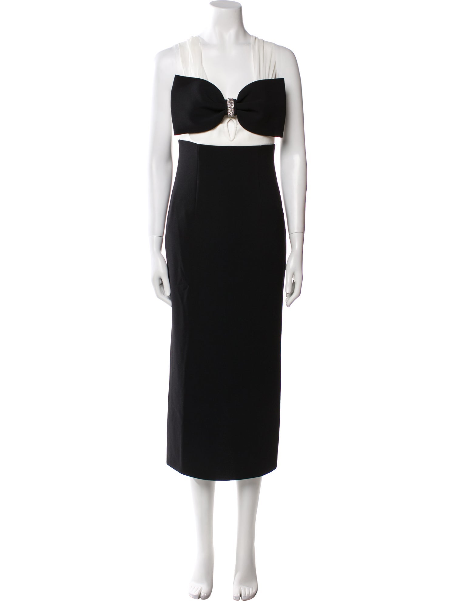 Self-Portrait Square Neckline Knee-Length Dress