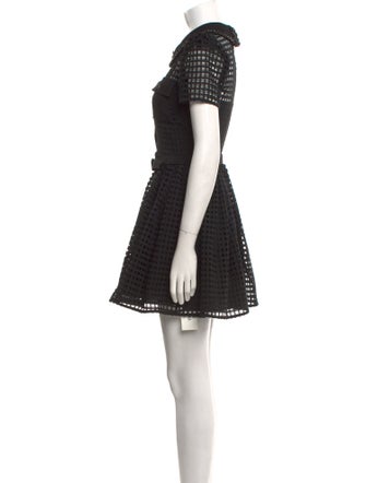 Self-Portrait Lace Pattern Mini Dress