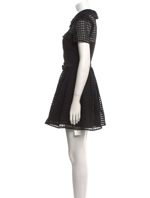 Self-Portrait Lace Pattern Mini Dress