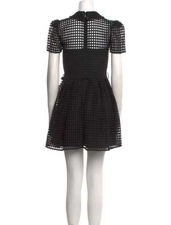 Self-Portrait Lace Pattern Mini Dress